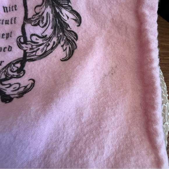 Y2K 2000s Juicy Couture Pink Flannel Once Upon‎ A Time Dustbag w/ Heart J Tags - Picture 7 of 10